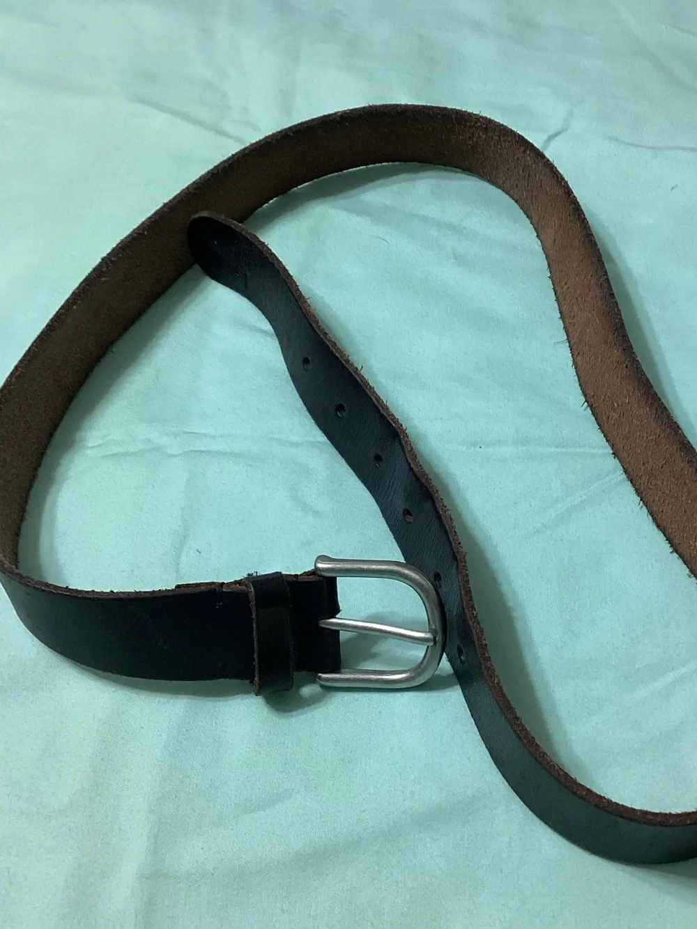 Hollister Dark Brown Ladies Buffalo Leather OS Adjustable Belt